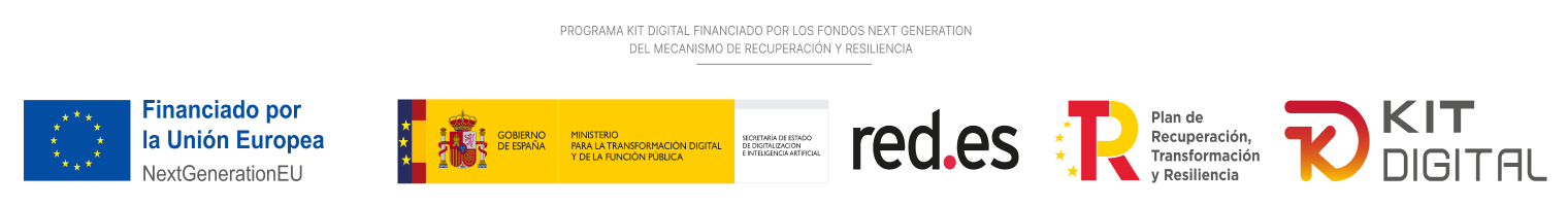 Programa Kit Digital - Financiado por la Union Europea NextGenerationEU - Gobierno de Espana - red.es - Plan de Recuperacion Transformacion y Resiliencia